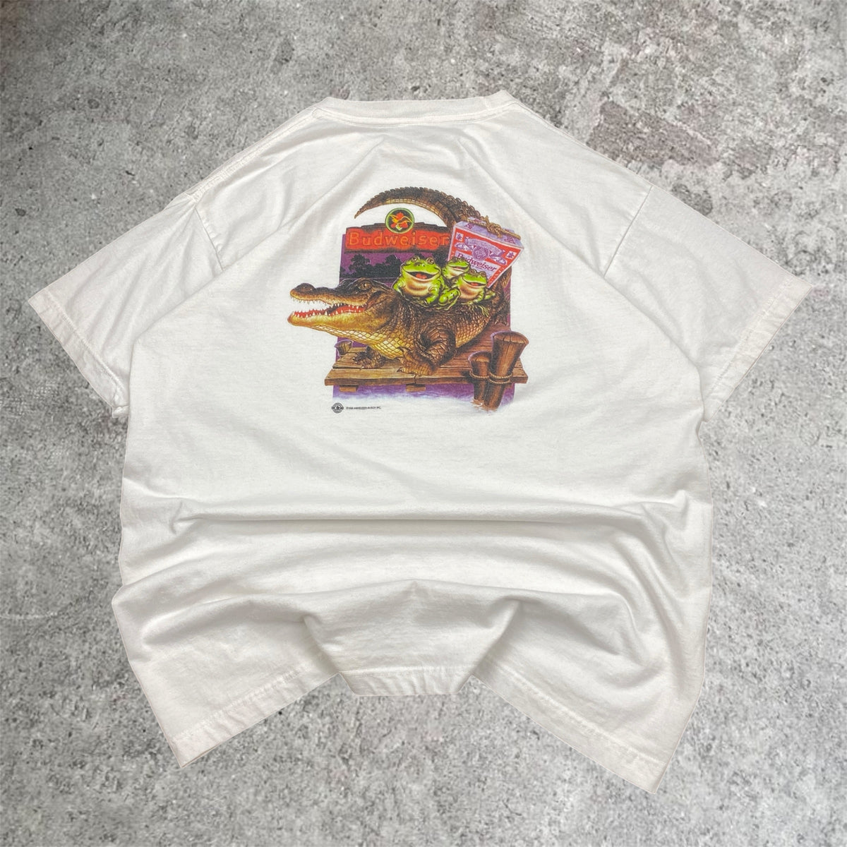 1996 Budweiser Frog tee - L/XL