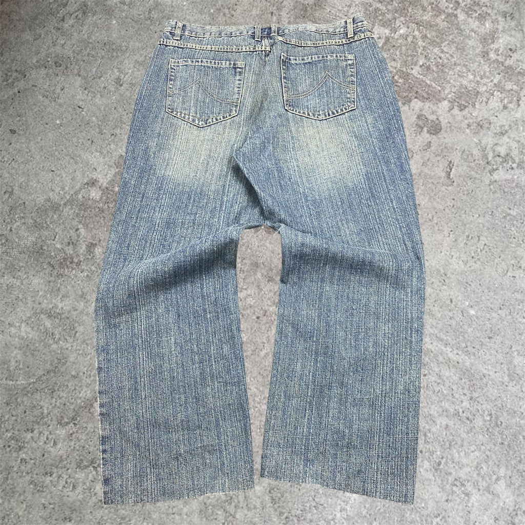 washed 00s baggy jeans - 36W