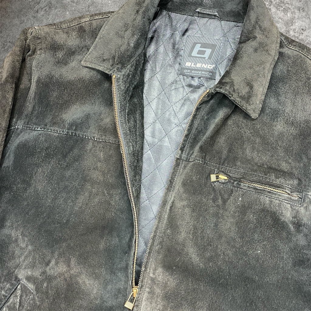 gorgeous vintage suede jacket - XL