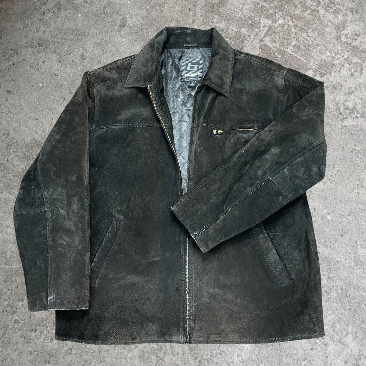 gorgeous vintage suede jacket - XL