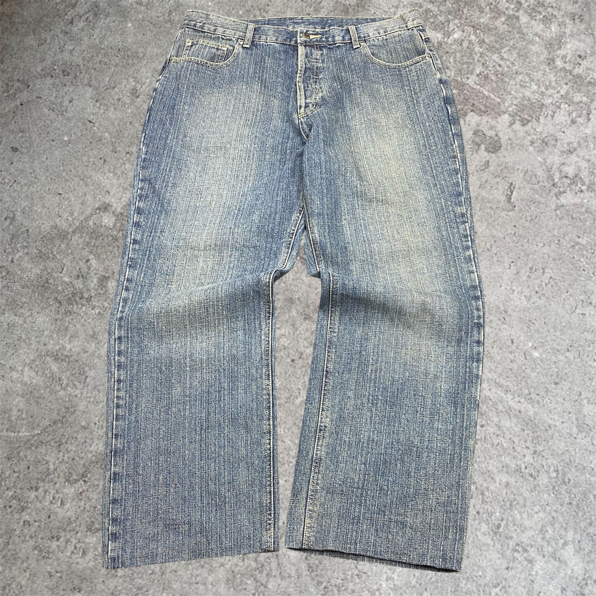 washed 00s baggy jeans - 36W
