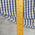 Sick Swanndri embroidered blue and white half button up shirt, tagged S, fits S/M mens best