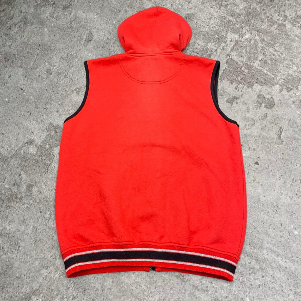 Sick vintage Fox racing embroidered hooded vest, fits L mens best
