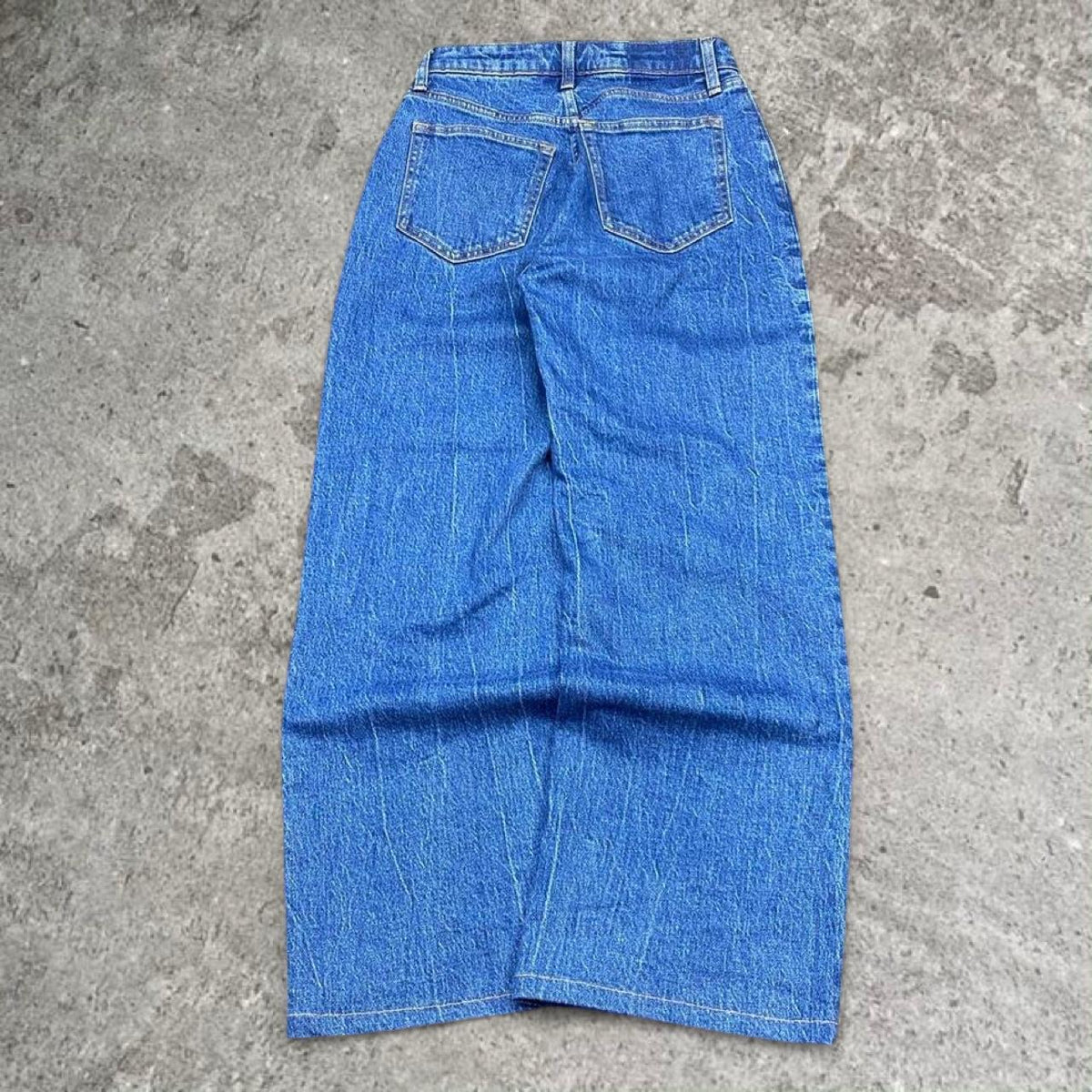 Sick Abercrombie and Fitch wide leg straight cut jeans, measures 26W x 27L