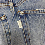 Sick haikure designer flare distressed made in Italy jeans, measures 27W x 27.5L