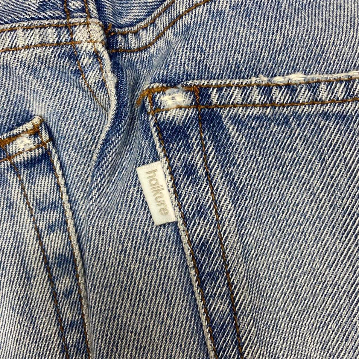 Sick haikure designer flare distressed made in Italy jeans, measures 27W x 27.5L