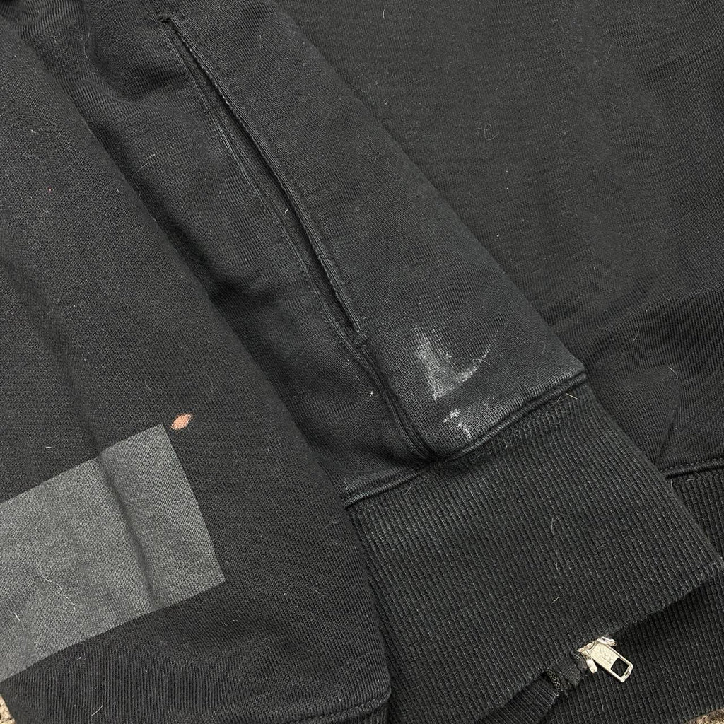 Insane Bone & Arrow Y2K double zipper black hoodie, fits M mens or L womens best