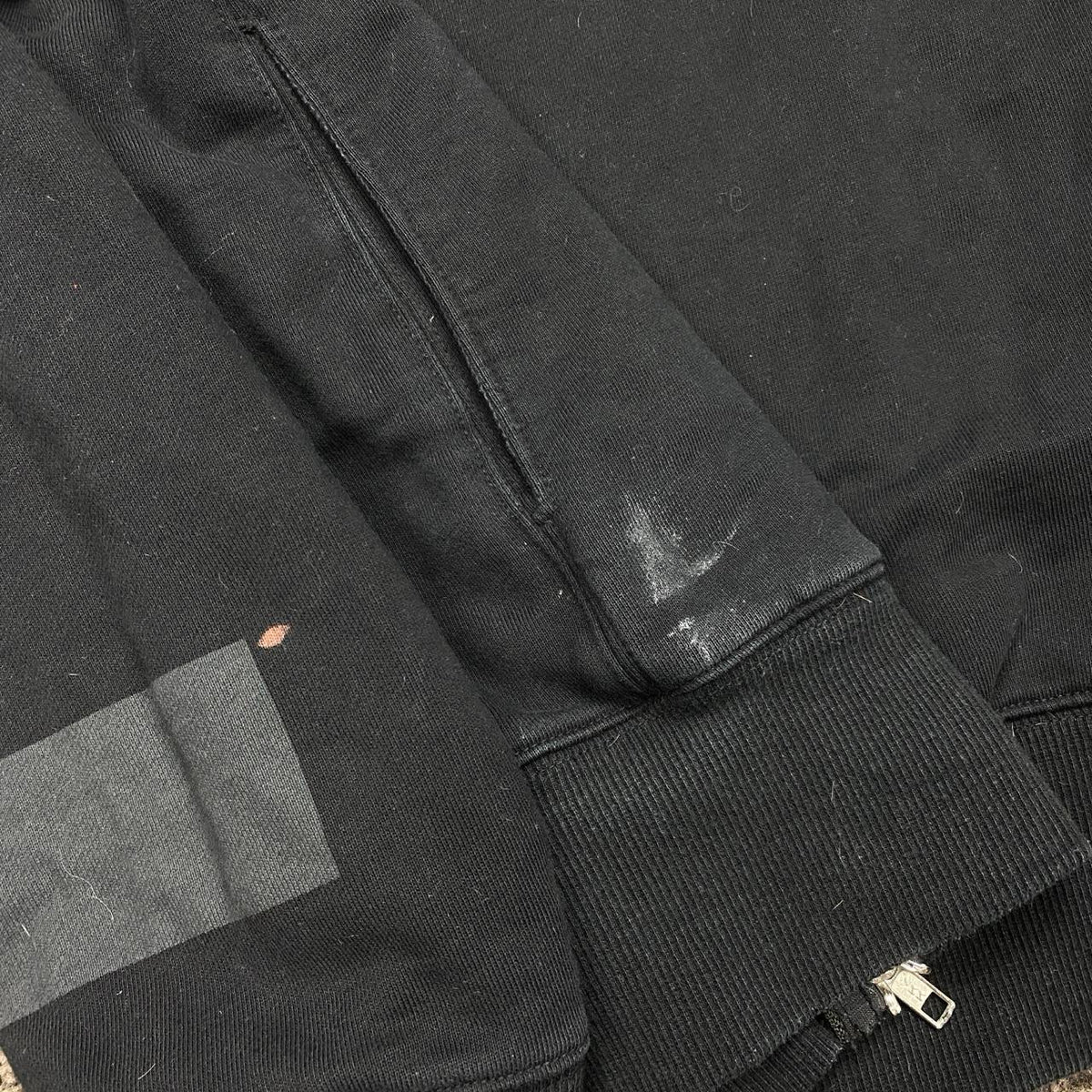 Insane Bone & Arrow Y2K double zipper black hoodie, fits M mens or L womens best