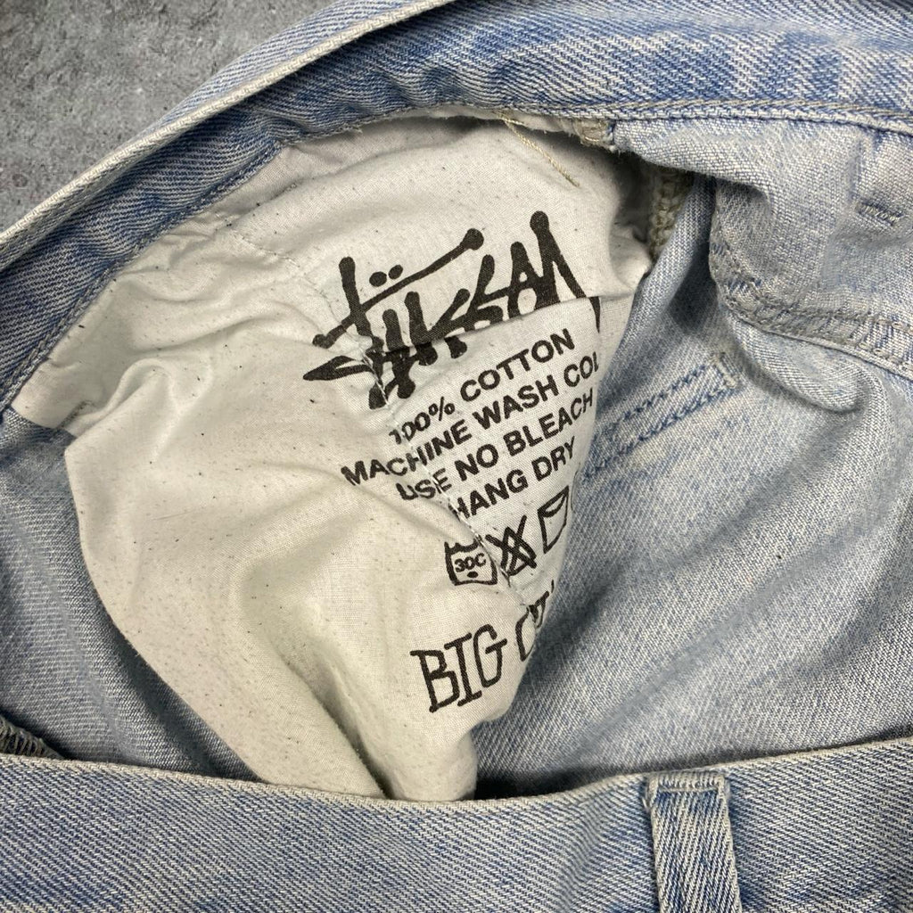 Sick Stussy workwear double knee baggy jeans, measures 37W x 30.5” inseam, 41” outseam