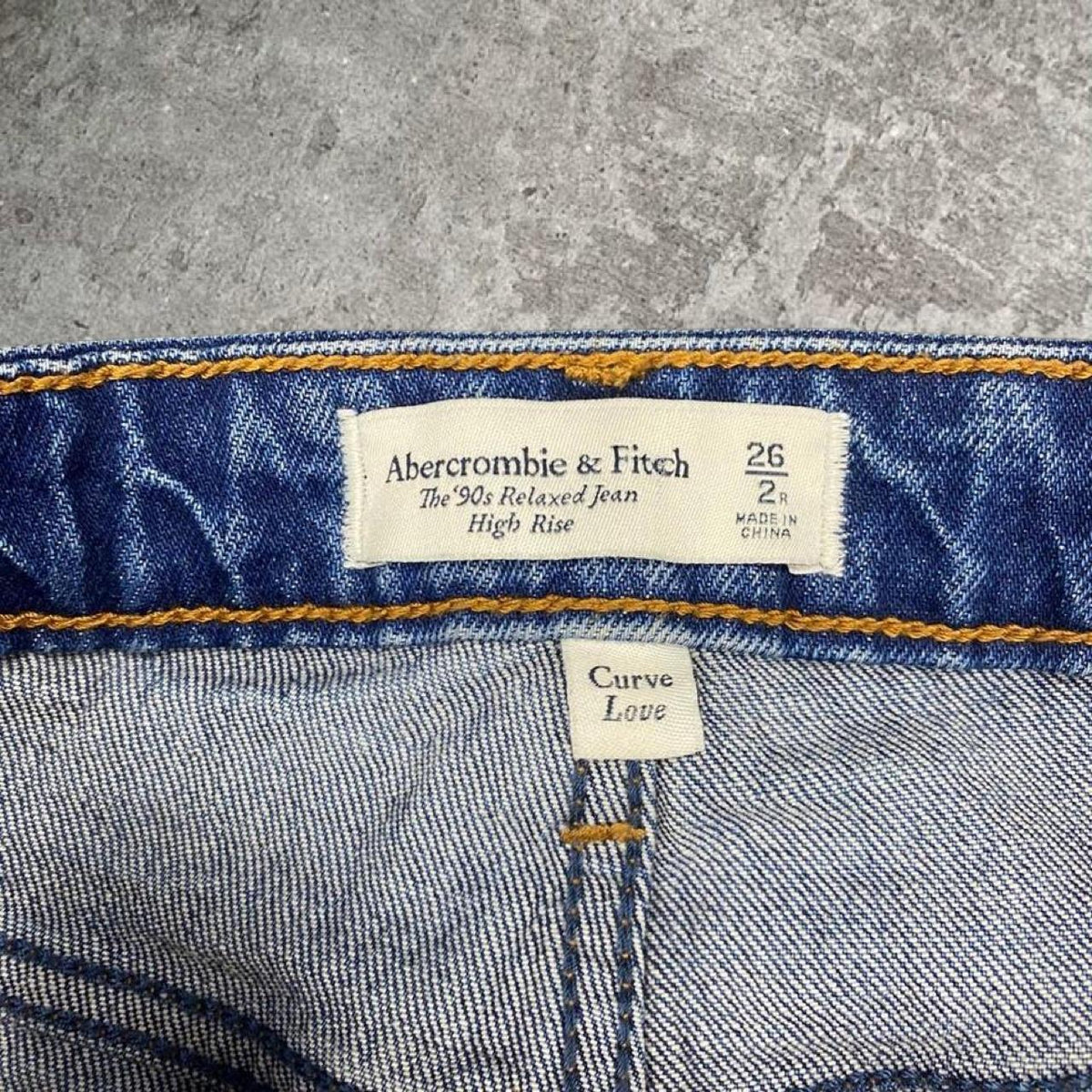 Sick Abercrombie and Fitch wide leg straight cut jeans, measures 26W x 27L