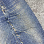Sick wide leg tapered washed Stag workwear 14oz denim jeans, measures 35W x 40” outseam length