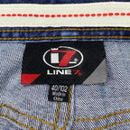 Sick 2000s washed baggy tapered jeans, measures 38W x 25L
