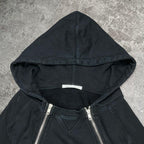 Insane Bone & Arrow Y2K double zipper black hoodie, fits M mens or L womens best