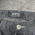 Sick 2000s Y2K washed black/ grey straight cut/ bootcut jeans, measures 37W x 28.5L