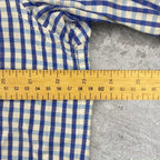 Sick Swanndri embroidered blue and white half button up shirt, tagged S, fits S/M mens best