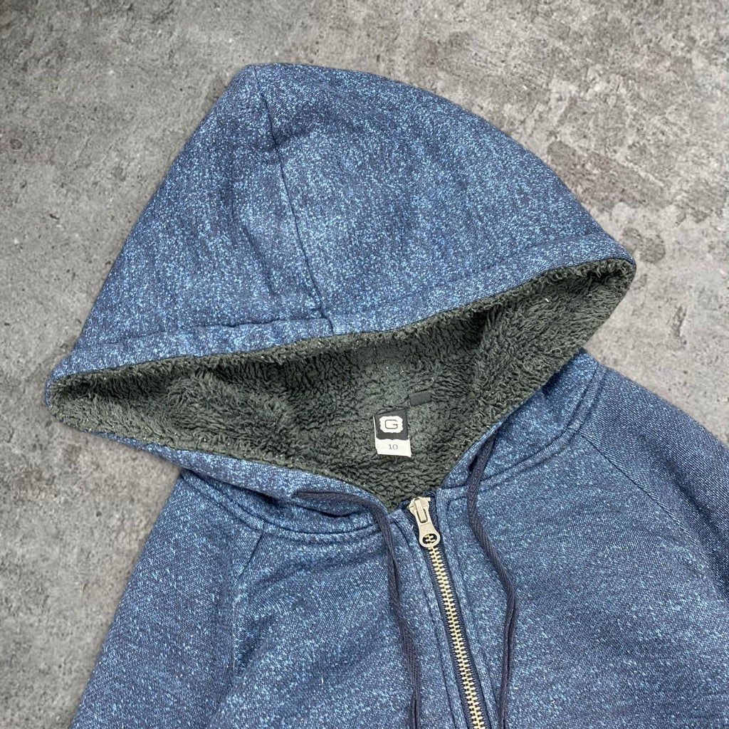 Cute 2000s Sherpa lined glassons zip up hoodie, fits S/M womens best