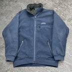 Sick vintage navy Kathmandu embroidered Altica zip up thick fleece, fits L/XL mens best