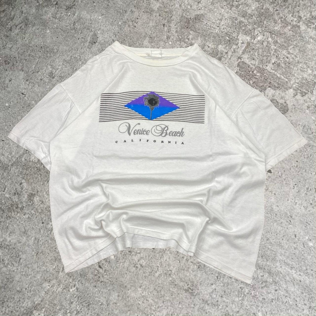 Vintage 90s Venice Beach California boxy tee, fits L mens best