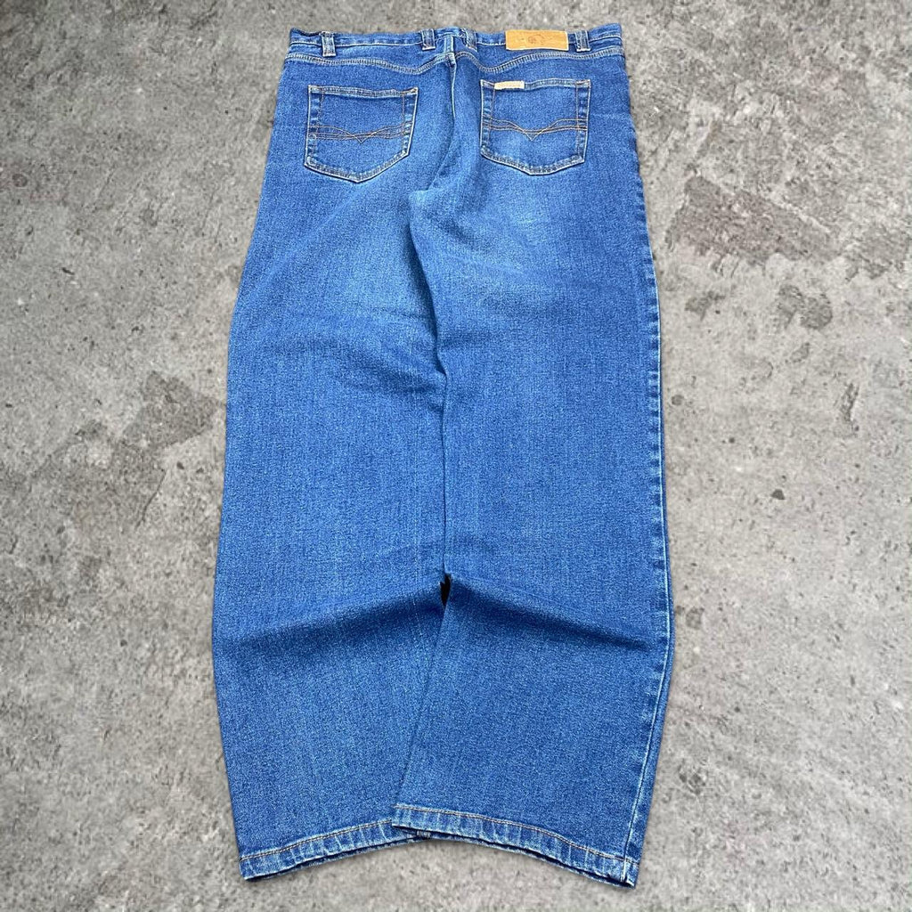 Sick 2000s Commanche straight cut washed jeans, measures 36W x 31L