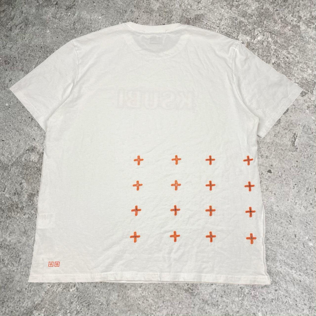 Sick KSUBI camo embroidered detailed white tee, fits XL mens best