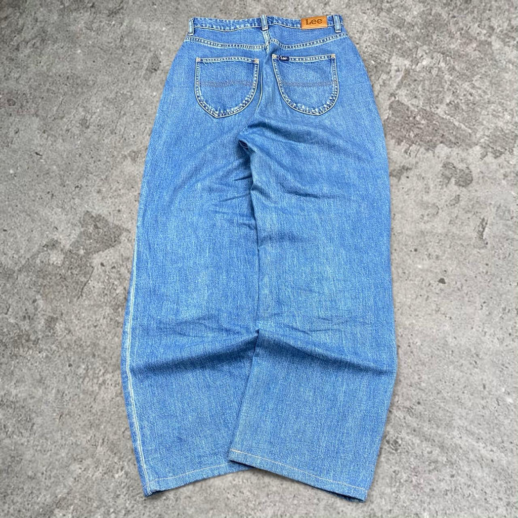 Sick Lee wide leg baggy jeans, measures 28W x 28.5L