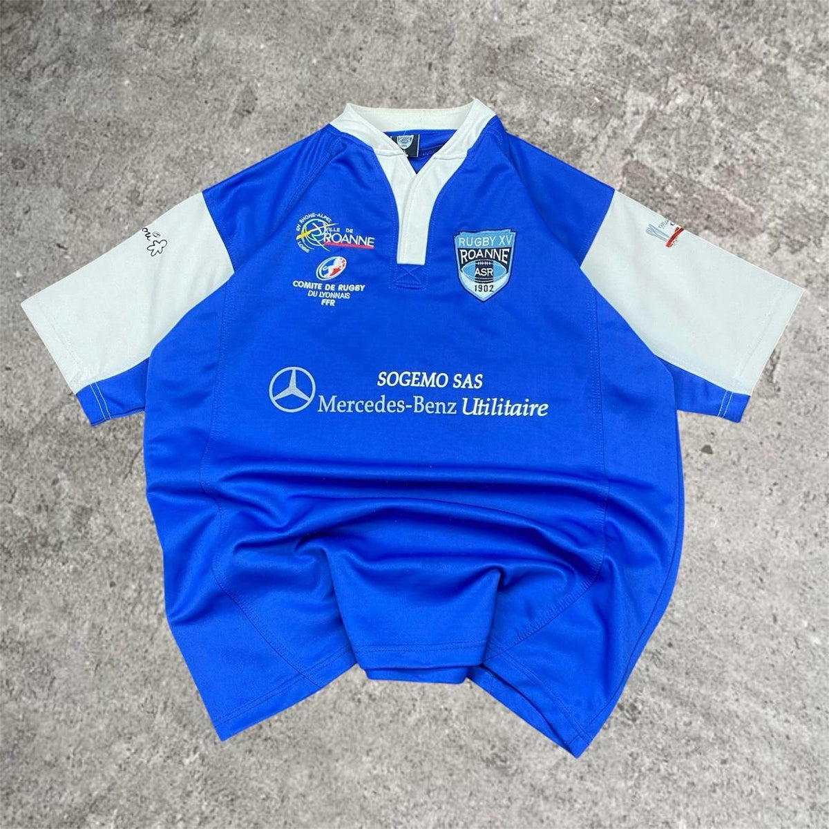 Sick vintage Roanne French Rugby XV jersey, fits L mens best