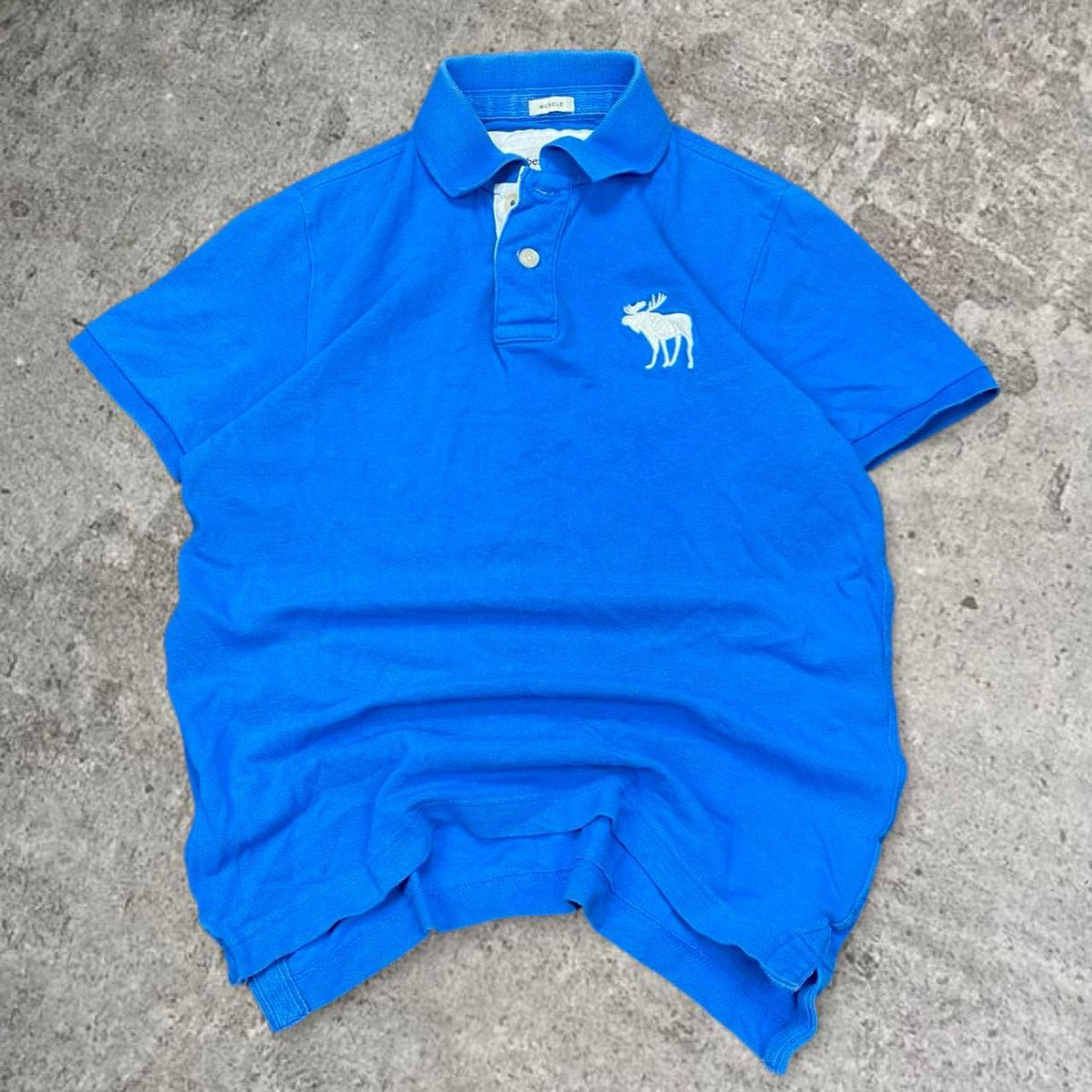 Sick Abercrombie & Fitch embroidered Y2K muscle polo, fits S mens best