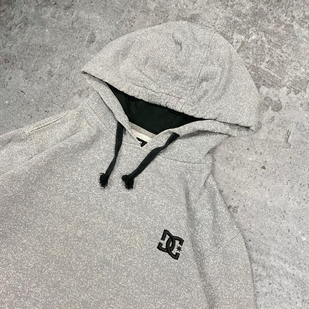 Sick 2000s DC embroidered grey hoodie, fits S mens best