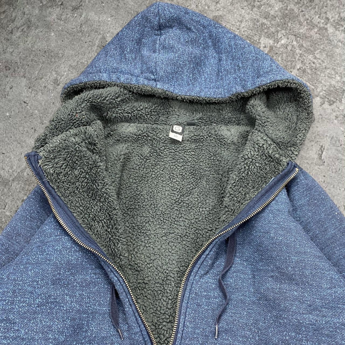 Cute 2000s Sherpa lined glassons zip up hoodie, fits S/M womens best