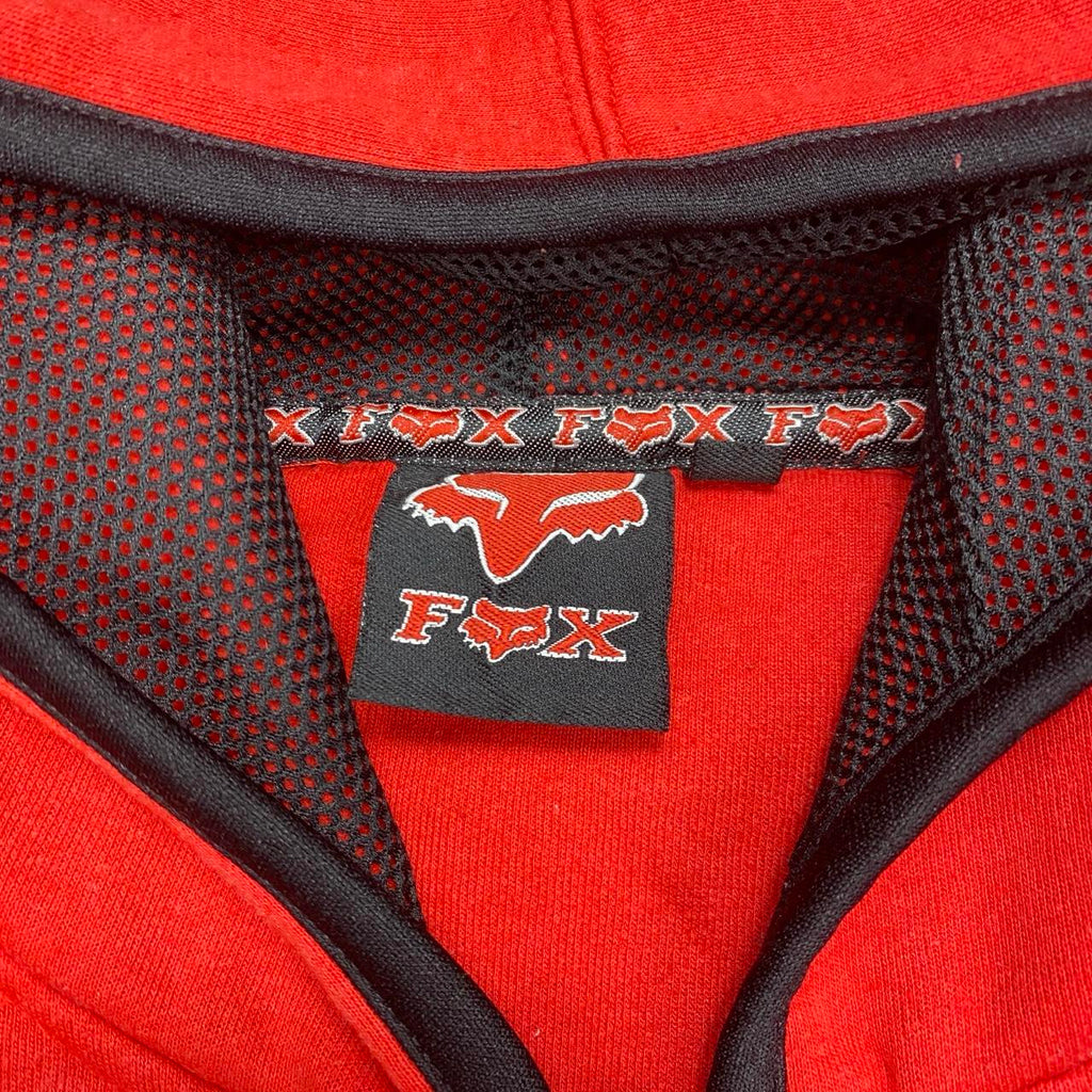 Sick vintage Fox racing embroidered hooded vest, fits L mens best