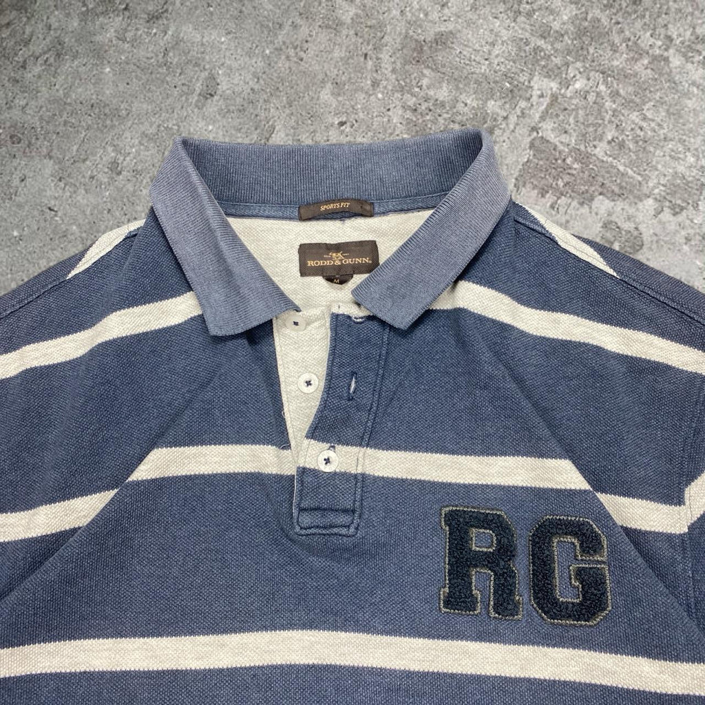 Sick Rodd n Gunn embroidered striped polo, fits M mens best